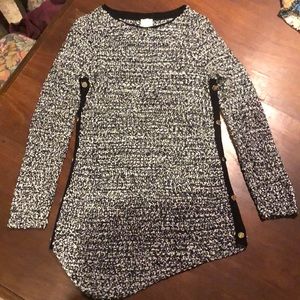 Chicos black and white dress gold buttons never worn